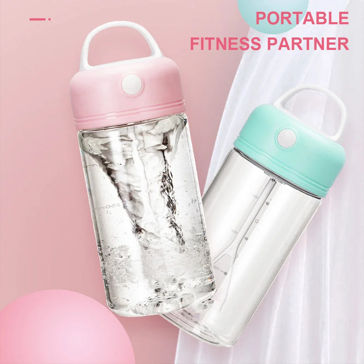 Shake Bottle Leak-proof 380ML Stirring Cup Plastic Automatic Shaker Battery Operated Button Control Drink Mixer Green