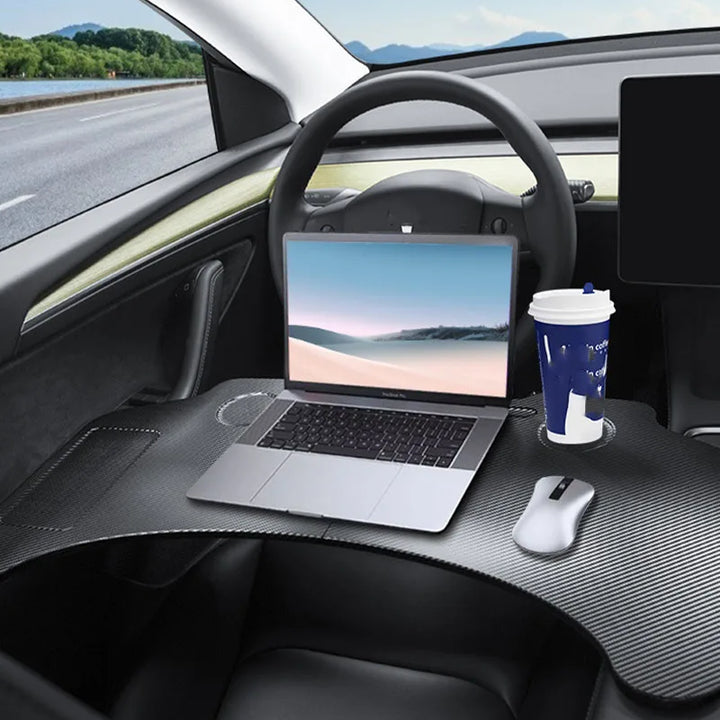 For Tray Table For Tesla Model 3 Model Y Folding Car Steering Wheel Board Laptop Foldable Desk Mount Eating Drinks Tray Holder