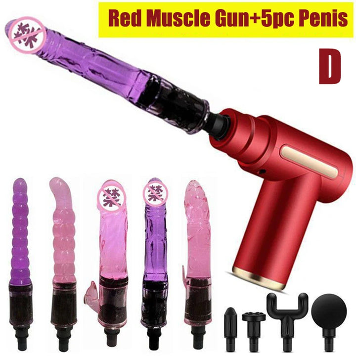 Portable Fascial Massage Gun Sex Machines For Woman Automatic Dildo Vibrator Female Masturbator Enhance Pleasure Adult Sex Toys