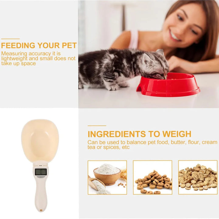 Electronic Measuring Spoon, Digital Spoon Scale with LED Display, 800g/1g Precision,Daily Meals Pet Dog Food Gadgets for Kitchen