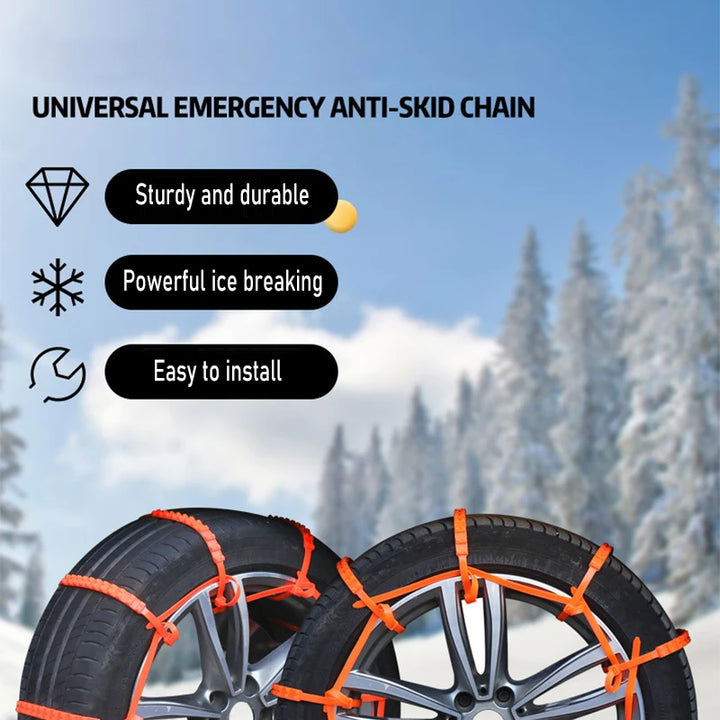 10-40PCS Car Tire Chains Anti-Skid Tyre Cable Ties Motorcycle Auto Outdoor Snow Tire Tyre Anti Skid Chain Emergency Accessories