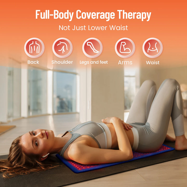 Red Light Therapy Pad Skin Care Infrared Light Therapyn Tapete Yoga Mat LED Infrared Muscle Massage Cushion Back Massager