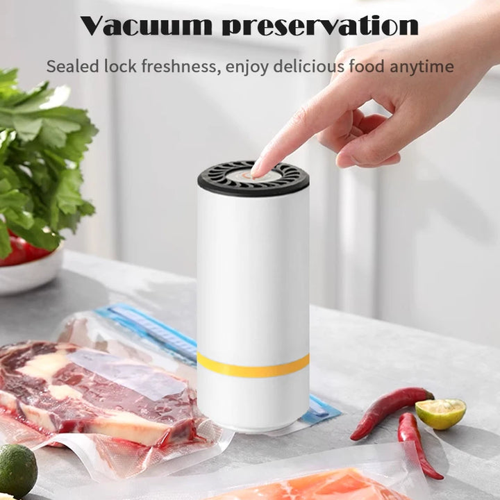 high-quality food handheld vacuum sealer Portable & Rechargeable Vacuum Sealer (Vacuum Sealers+ 30 reusable vacuum seal bags