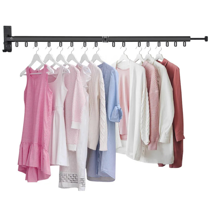 Foldable Clothes Hanger Aluminum Bedroom Bathroom Folding Towel Quilt Clothing Drying Rack Laundry Clothesline Storage Organizer