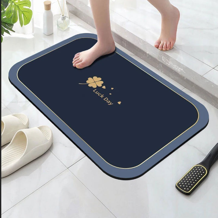 Diatom Mud Mat For Home Floor Clover Printing Bathroom Mat Absorbent Non Slip Bath Rug Kitchen Entrance Door Mats