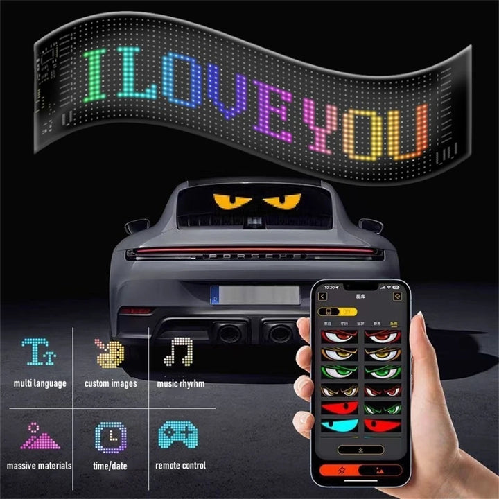 Flexible Screen LED Car Windshield Eyes LED Matrix Pixel Panel Display Blazexel Evil Eyes LED Screen For The Car Windshield