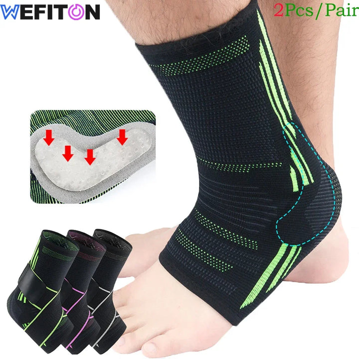 2Pcs Ankle Brace Breathable Ankle Support Comfortable Ankle Stabilizer with Compression Wrap Support for Men Women Sports Sprain