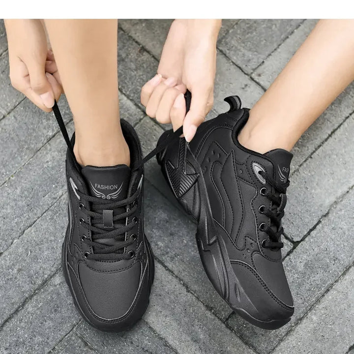 SYTK PU Leather Sneakers Men Casual Shoes Sports Boys Pure Black Plus Big Size 47 48 Tenis Masculino Shoes