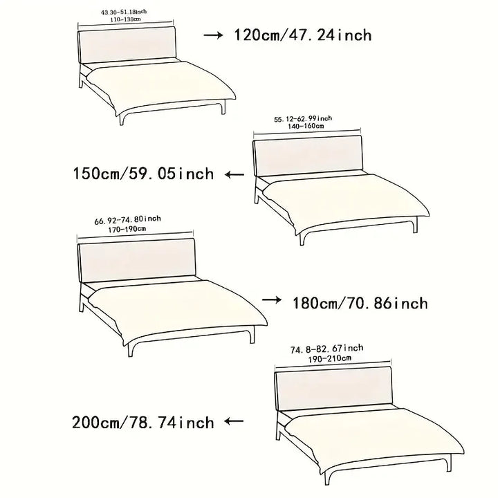 All-inclusive Headboard Cover Luxury Super Soft Velvet Thickened Bedside Protector Sleeve Bed Head Dust Cover Home Decoration