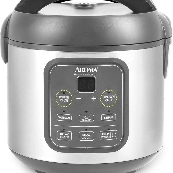 Professional Digital Rice Cooker, Multicooker, 4-Cup (Uncooked) / 8-Cup (Cooked), Steamer, Slow Cooker, Grain Cooker.