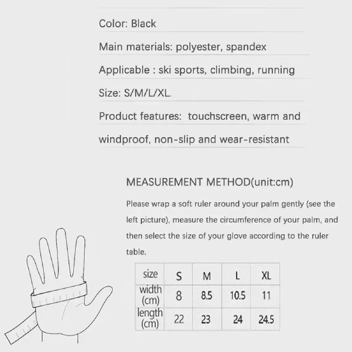 Winter Warm Full Fingers Waterproof Wind proof Cycling Outdoor Sports Running Motorcycle Ski Touch Screen Fleece Gloves