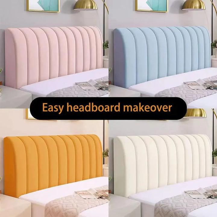 All-inclusive Bed Headboard Cover, Padded Velvet Bed Headboard Slipcover Washable Dustproof Headboard Protector, Bed Head Cover