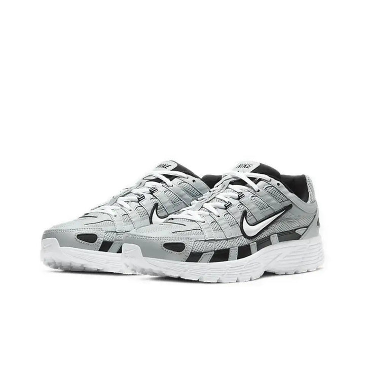 NIKE P-6000 Metallic Silver PRM NA Men's Sports Shoes Training Low Top Breathable Plaid Lightweight Running Shoes Casual Shoes