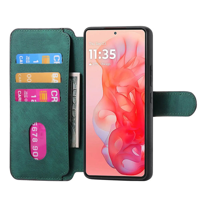 Leather flip magnetic suction detachable Back Cover For Motorola Moto G Stylus 5G (2024) 6.7 "Card slot wallet shockproof Case