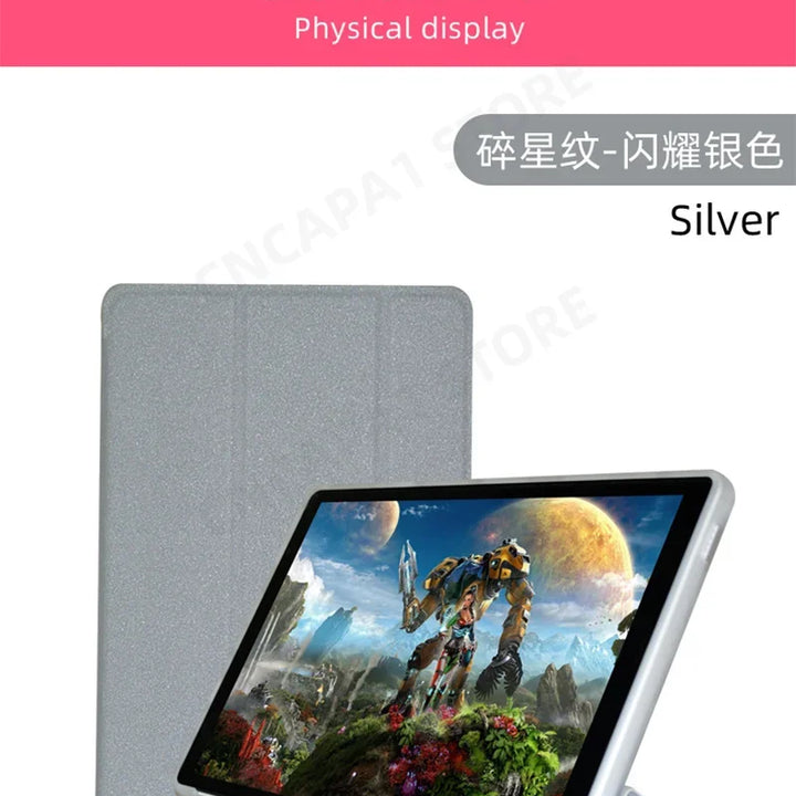 For Teclast P30 T P30T 10.1" Tablet PC Slim Tri-Folding Stand Flip Book Cover Case with Soft TPU Back Shell