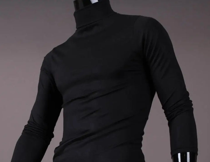 Thermal Underwear Tops Men Winter Clothes Thermal Shirt Autumn Men's Winter Tights High Neck Thin Slim Fit Long Sleeve T-shirt