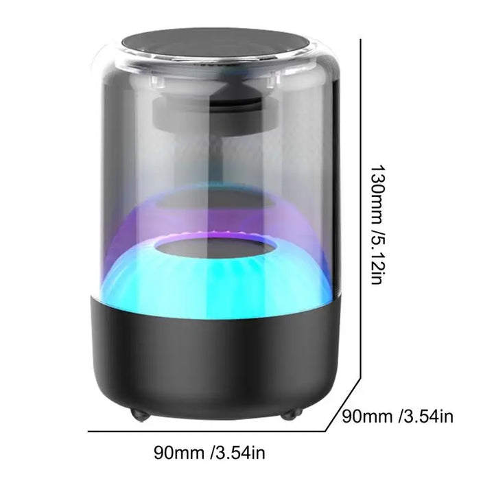 Small Wireless Speaker Outdoor Speaker With Multi-Colors Rhythm Lights Travel Speaker Stereo Sound Electronic Gadgets For Living