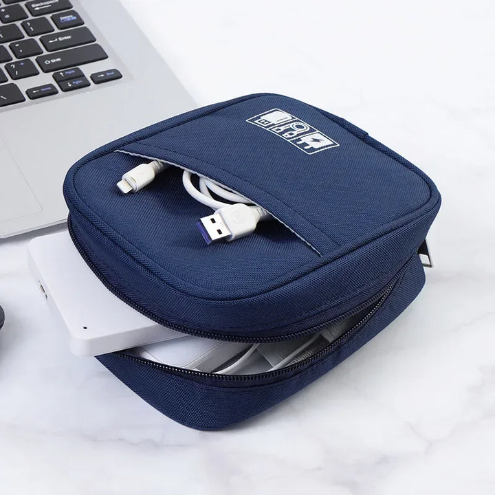 Multi Functional Oxford Data Cable Storage Bag Electronic Protection Box Earphone Storage Case Portable Digital Accessories﻿