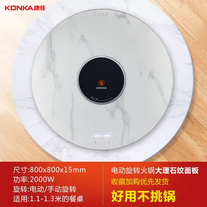 Hot Pot Dishes Warming Plate Household Dining Table Electric Rotating Plate Food Insulation Board Dishes Warming Keeping Plate