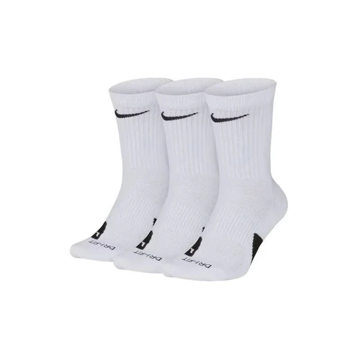 Nike Sport Breathable Mid-tube Socks Men's 3 Pairs White S M L SX7627-100