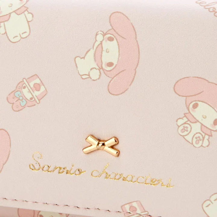 Hello Kitty Purse Women Cute Wallet PU Sanrio Short Wallet Kuromi Pudding Zipper Buckle Card Holder Wallet My Melody Coin Pouch