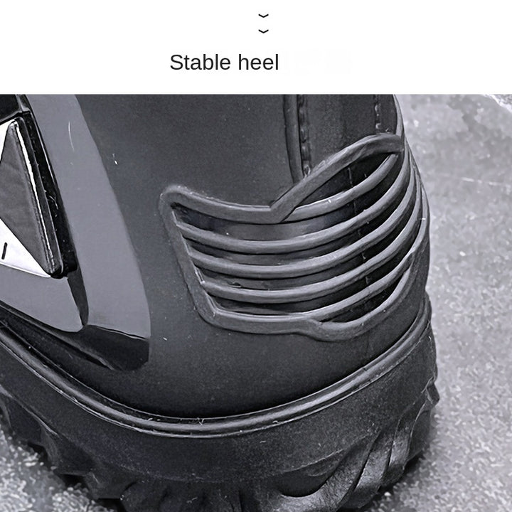 Autumn and winter non-slip rain boots for men warm rain boots, velvet waterproof shoes, kitchen plastic work shoes fishing shoes