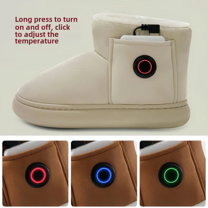 Electric heating boots winter charging and heating shoes warm feet for men and women outdoor warmth office and home use walkable