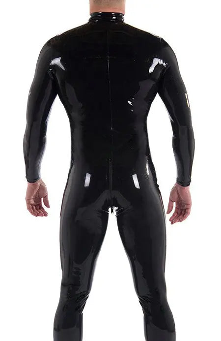 Sexy Black Coverall Bodysuit Adult Latex Rubber Catsuit For Men and Women Unisex Latex Suit Bodysuit No Hood