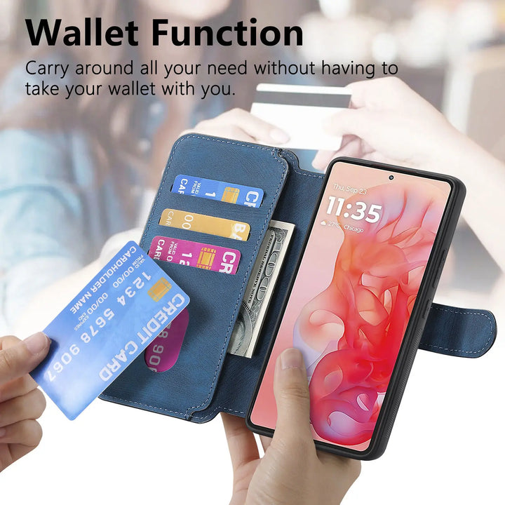 Leather flip magnetic suction detachable Back Cover For Motorola Moto G Stylus 5G (2024) 6.7 "Card slot wallet shockproof Case