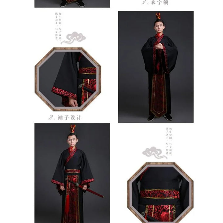 Chinese Ancient Clothes Hanfu Cosplay outfit for Men and Women Adults Halloween Costumes for Couples