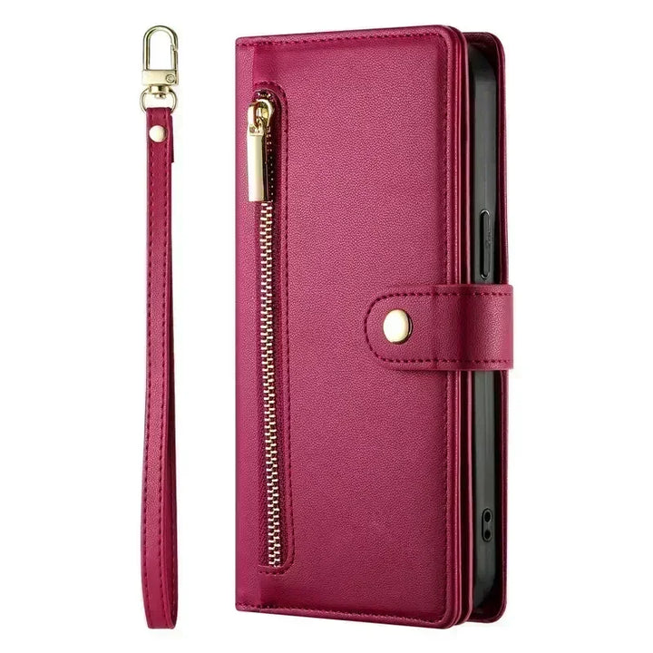 Zipper Leather Flip Case for Xiaomi Poco X6 Pro 5G Luxury Cover Mi Phone Poco F6 M6 Pro X 6 F 4G Magnet Book Funda Crossbody Bag