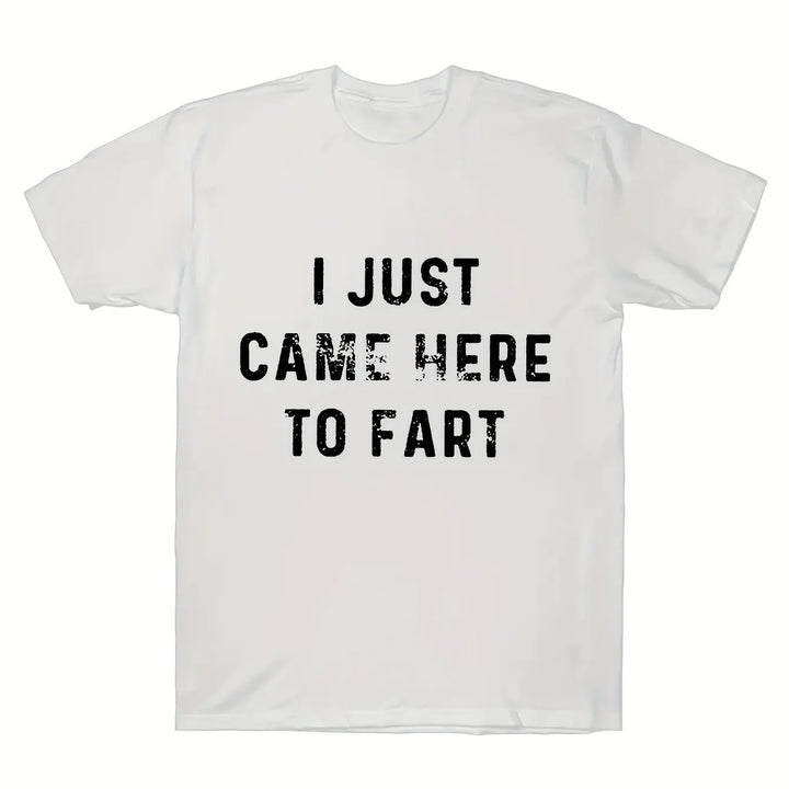 Unique I Love To Fart Graphic Print Crew Neck Short Sleeve  T-Shirt for Men - Comfortable Breathable and Fashionable Casual Wear