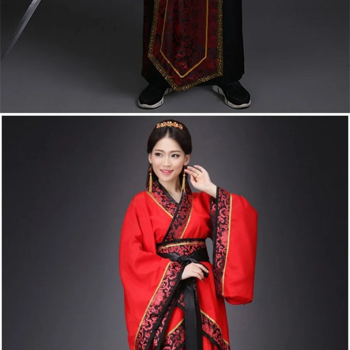 Chinese Ancient Clothes Hanfu Cosplay outfit for Men and Women Adults Halloween Costumes for Couples