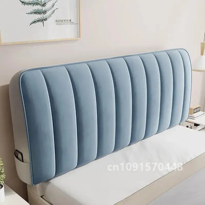 New Arrival High Grade Quilting Soft Plush Headboard Cover Solid Color Gray All-inclusive Soft Velvet Quilted Bed Head Cover