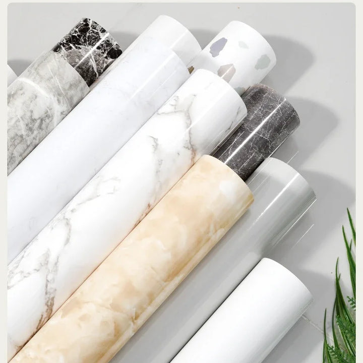 Stickers waterproof and oil-proof kitchen self-adhesive furniture desktop stove imitation marble cabinets