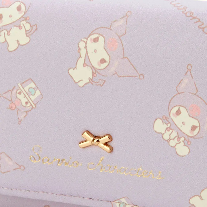 Hello Kitty Purse Women Cute Wallet PU Sanrio Short Wallet Kuromi Pudding Zipper Buckle Card Holder Wallet My Melody Coin Pouch