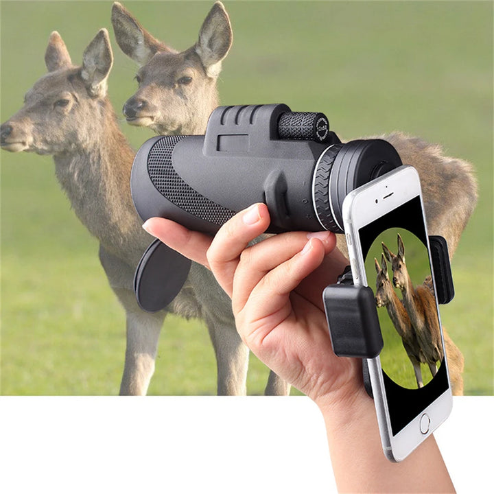 APEXEL 80X100 HD Monocular Telescope for iphone Zoom Phone Telescope with Tripod Clip for Outdoor Hunting Camping Bird Watching