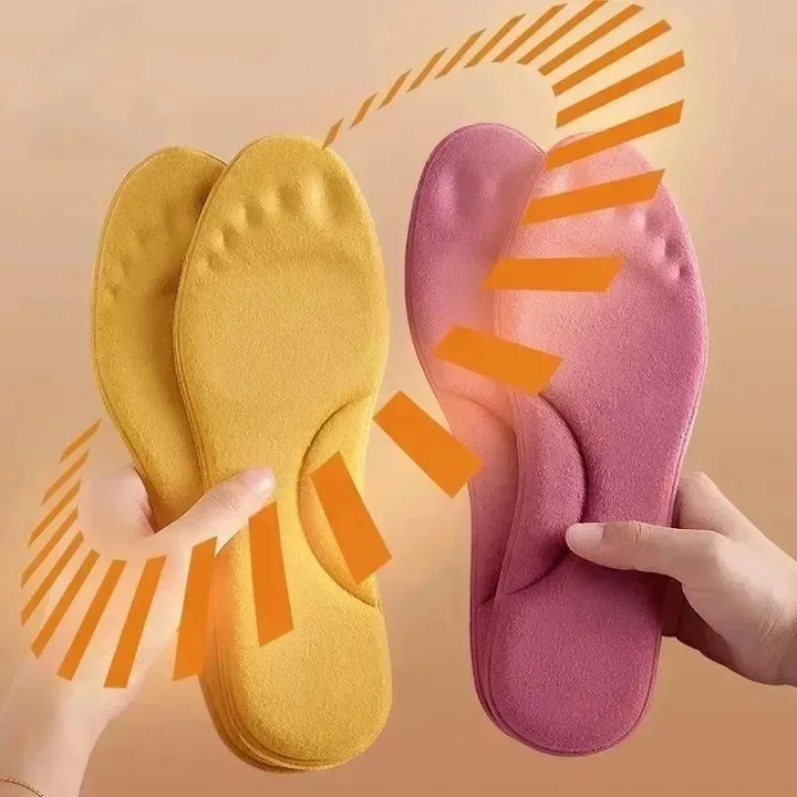 2/4pcs Winter Self Heating Insoles Foot Thermal Thicken Non Slip Insole Memory Foam Shoe Pads Warm Sport Shoes Inserts Women Men