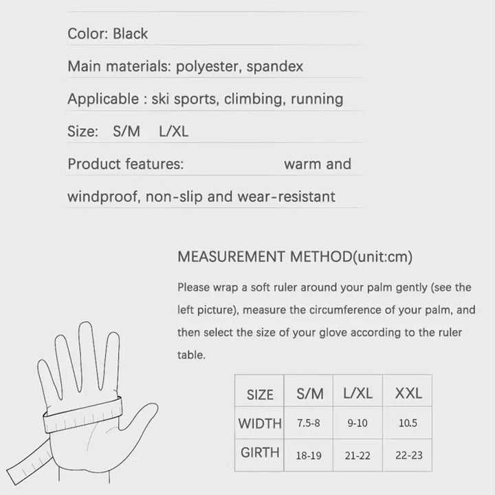 Winter Warm Full Fingers Waterproof Wind proof Cycling Outdoor Sports Running Motorcycle Ski Touch Screen Fleece Gloves