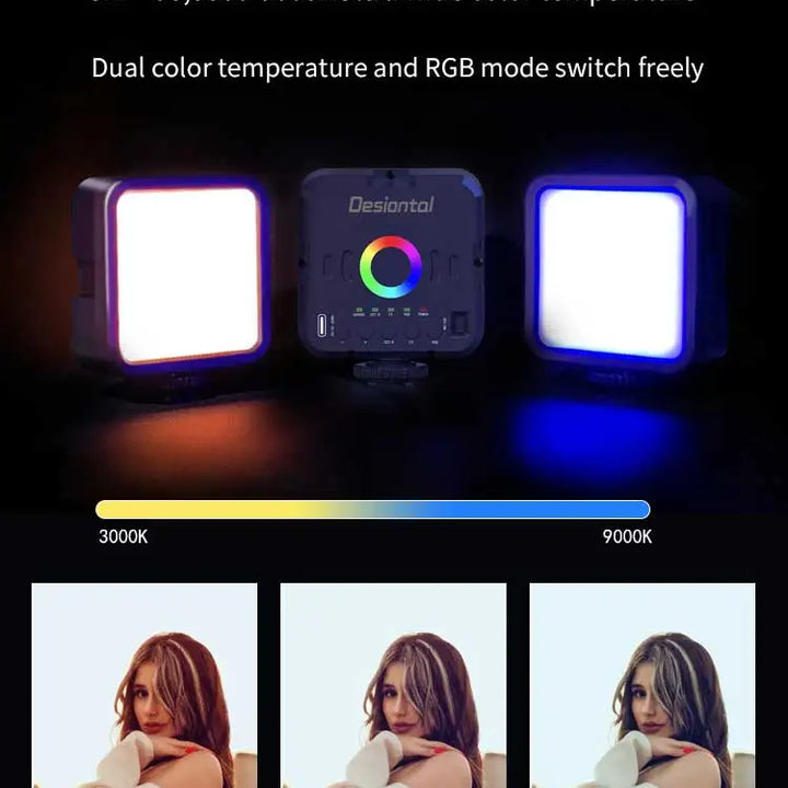 Mini RGB Hot Boot Fill Light Live Photography LED Portable Atmosphere Beauty Mobile Camera Pocket Adjustable