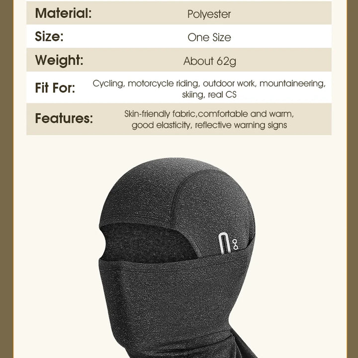 WEST BIKING Balaclava Cycling Cap Winter Warm Running Scarf Bike Full Face Cover Headwear Climbing Skiing Cold-proof Hat