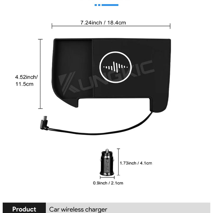 15W Car Wireless Charger for Lexus NX 2022 2023 2024 350H NX350H Mobile Phone Fast Charging Holder LHD PVC Board  Accessories