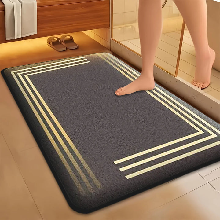 Light luxury thick absorbent bathroom anti-slip mat furry toilet mat shower room foot mat entrance door mat