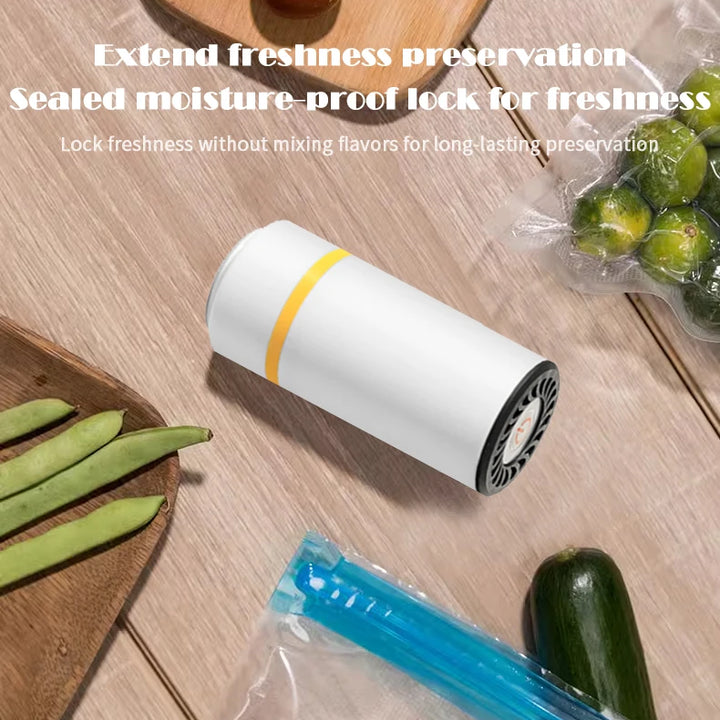 high-quality food handheld vacuum sealer Portable & Rechargeable Vacuum Sealer (Vacuum Sealers+ 30 reusable vacuum seal bags