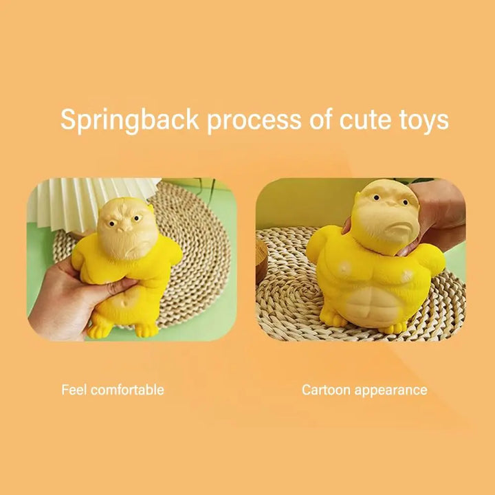 Creative Yellow Squeezing Toys Cartoon Orangutan PVC Gorilla Rebound Toys Decompress Stress Birthday Gift Stress Relief Toys