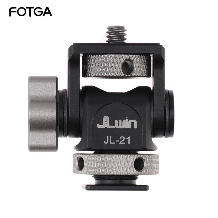 FOTGA Cold Shoe Monitor Mount Bracket QR Plate Universal Cold Shoe 3KG Payload Photography for DSLR SLR Camera Monitor Speedlite