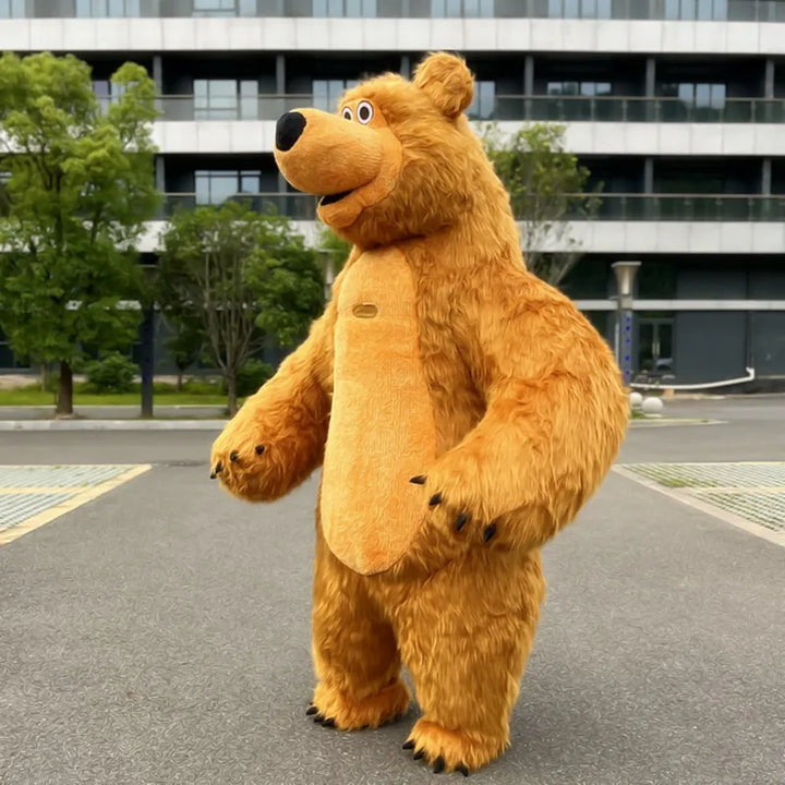 Brown Bear Inflatable Suit 2m/2.6m/3m Giant Mascot Birthday Party Carnival Activity Role Playing Inflatable Suit Marsha Bear