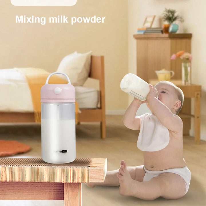 Electric Shake Bottle IPX5 Waterproof 380ML 3W Milk Cup Portable Plastic Shaker Battery Operated Water Drink Mixer