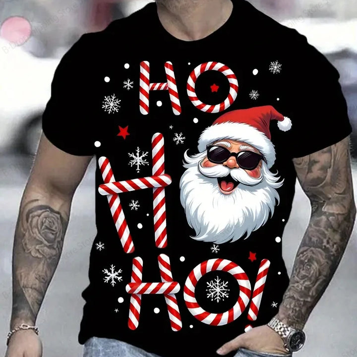 Funny Santa Claus 3d Print Tshirt Men Women Fashion T-shirt Christmas Graphic T Shirt Short Sleeve Tops Tees Summer Top New Year