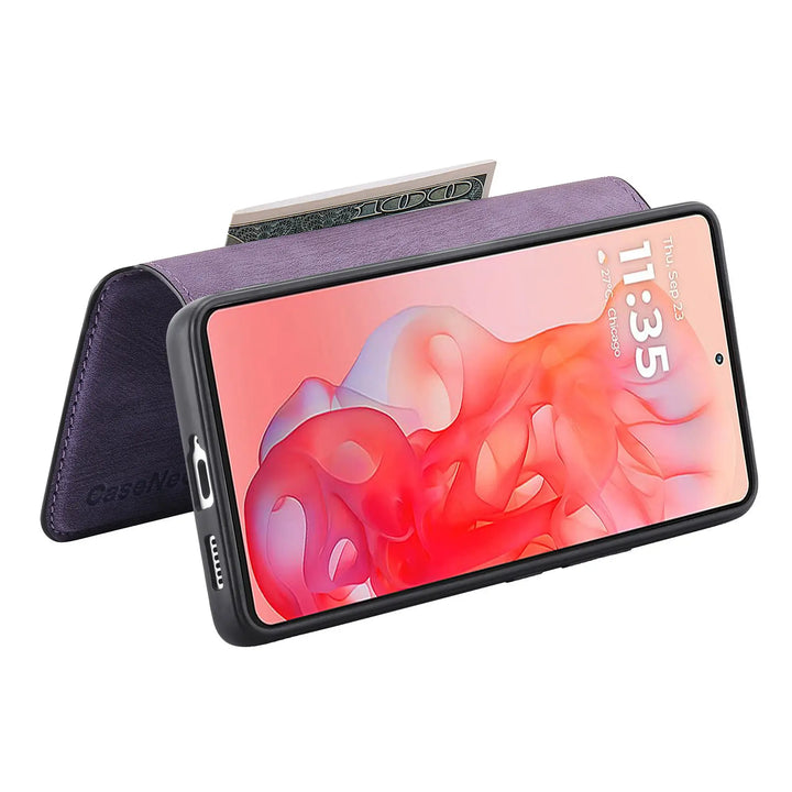 Leather flip magnetic suction detachable Back Cover For Motorola Moto G Stylus 5G (2024) 6.7 "Card slot wallet shockproof Case